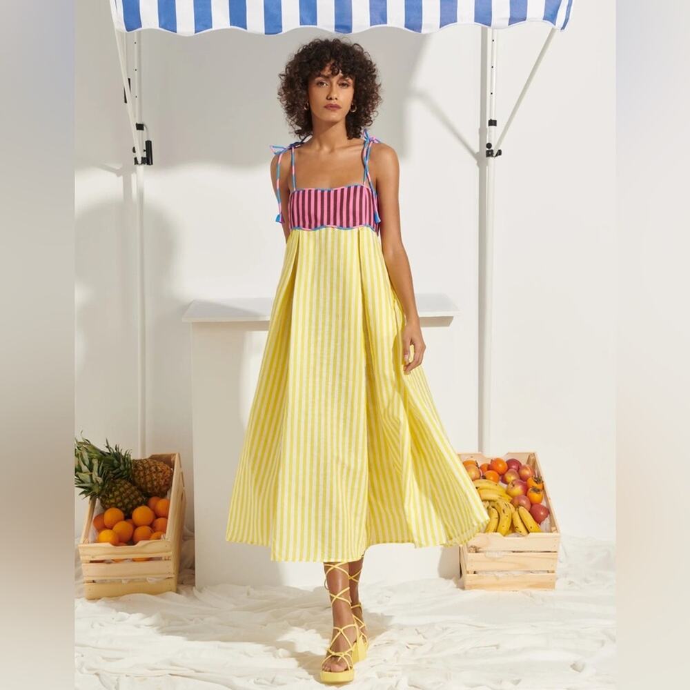 CeliaB Lola Striped Linen Blend Dress - Picture 3 of 8